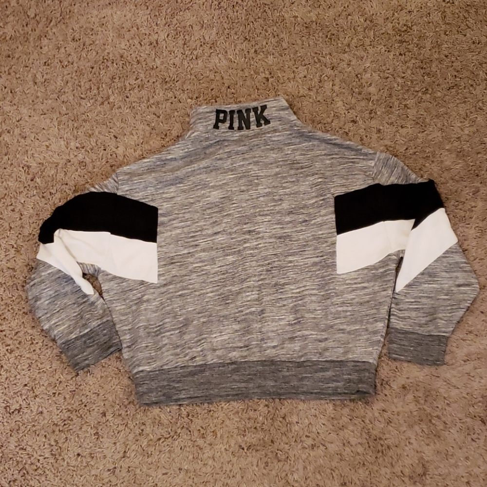 Pink VS Sweatshirt With Zip Up Neckline - Picture 4 of 10